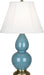 Robert Abbey (OB10) Small Double Gourd Accent Lamp with Ivory Stretched Fabric Shade