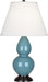 Robert Abbey (OB11X) Small Double Gourd Accent Lamp with Pearl Dupioni Fabric Shade
