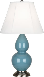Robert Abbey (OB12) Small Double Gourd Accent Lamp with Ivory Stretched Fabric Shade