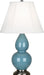Robert Abbey (OB12) Small Double Gourd Accent Lamp with Ivory Stretched Fabric Shade