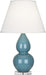 Robert Abbey (OB13X) Small Double Gourd Accent Lamp with Pearl Dupioni Fabric Shade