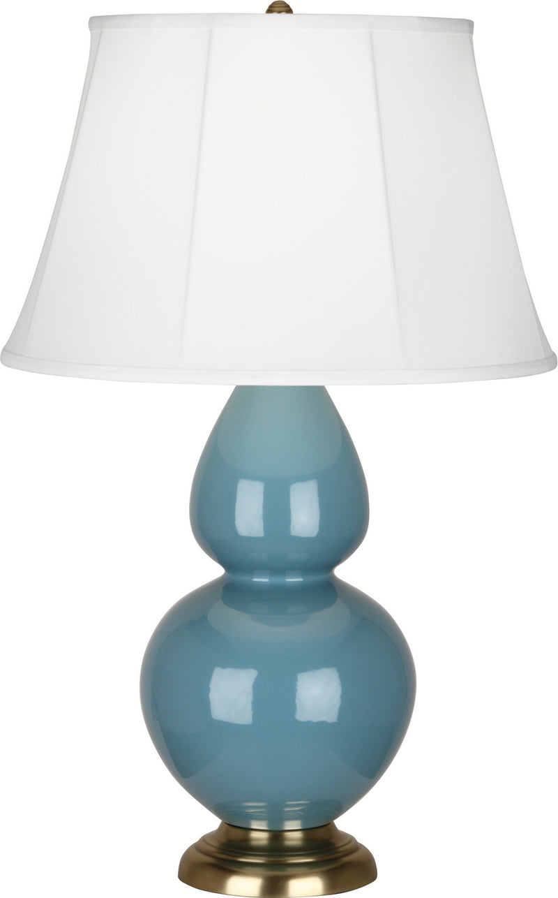 Robert Abbey (OB20) Double Gourd Table Lamp with Ivory Stretched Fabric Shade