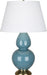 Robert Abbey (OB20X) Double Gourd Table Lamp with Pearl Dupioni Fabric Shade
