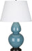 Robert Abbey (OB21X) Double Gourd Table Lamp with Pearl Dupioni Fabric Shade