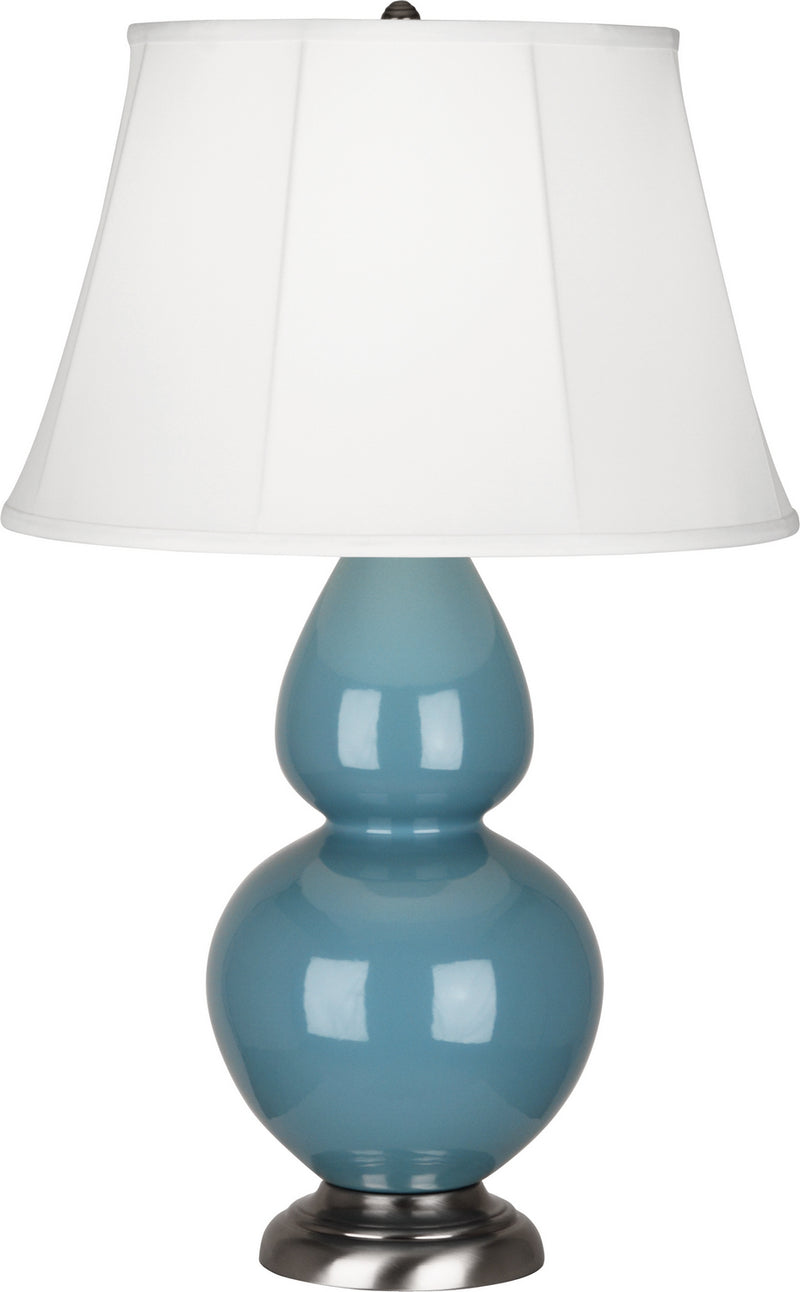 Robert Abbey (OB22) Double Gourd Table Lamp with Ivory Stretched Fabric Shade