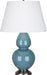 Robert Abbey (OB22X) Double Gourd Table Lamp with Pearl Dupioni Fabric Shade