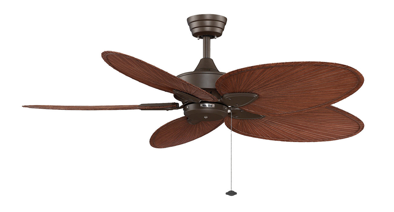 Windpointe 52 inch Fan in Oil Rubbed Bronze with Brown Narrow Oval Blades