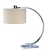 Axis Table Lamp in Chrome with White Fabric Shade, E27 Type A 60W