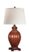 Colletta Table Lamp in Brushed Brown with-Light Beige Fabric Shade, E27 A 150W