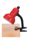 Gooseneck Clip On Desk Lamp in Red, E27, CFL 13W