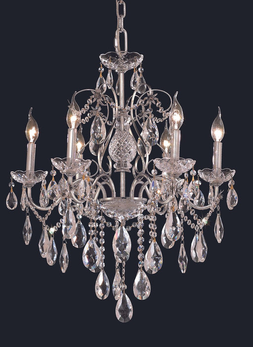 St. Francis 6-Light Chandelier in Chrome with Clear Royal Cut Crystal