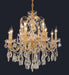 St. Francis 12-Light Chandelier in Gold with Clear Royal Cut Crystal