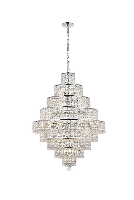 Maxime 20-Light Chandelier in Chrome with Clear Royal Cut Crystal