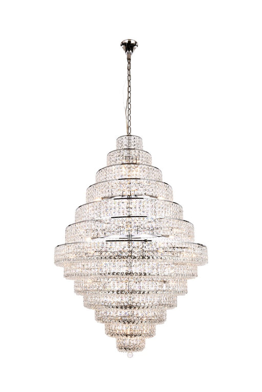 Maxime 38-Light Chandelier in Chrome with Clear Royal Cut Crystal