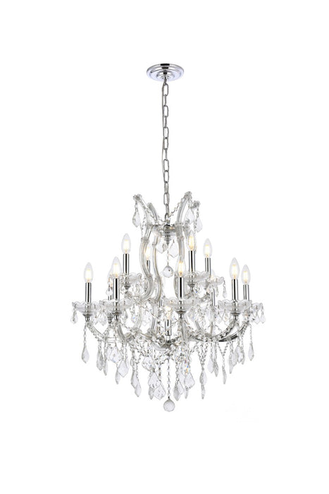 Maria Theresa 13-Light Chandelier in Chrome with Clear Royal Cut Crystal