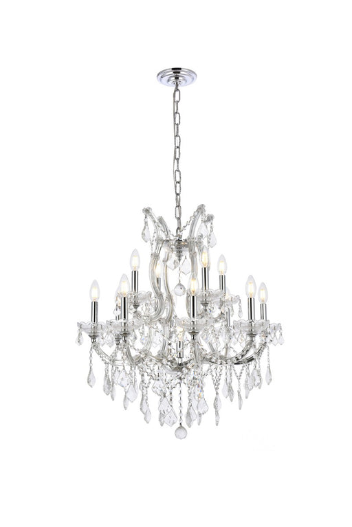 Maria Theresa 13-Light Chandelier in Chrome with Clear Royal Cut Crystal