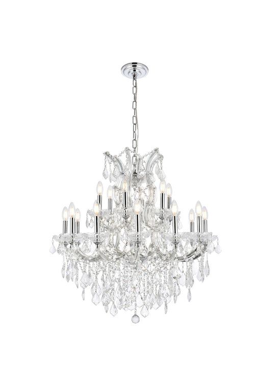 Maria Theresa 19-Light Chandelier in Chrome with Clear Royal Cut Crystal