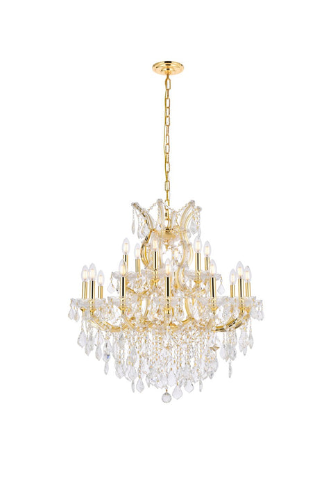 Maria Theresa 19-Light Chandelier in Gold with Clear Royal Cut Crystal