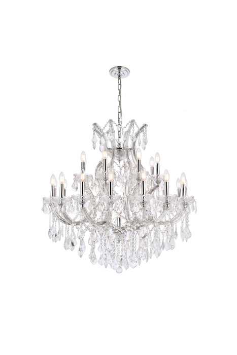 Maria Theresa 24-Light Chandelier in Chrome with Clear Royal Cut Crystal
