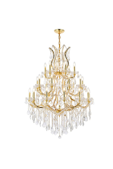 Maria Theresa 28-Light Chandelier in Gold with Clear Royal Cut Crystal