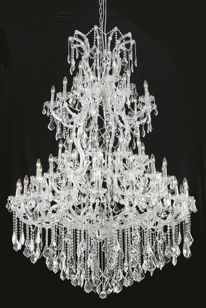 Maria Theresa 61-Light Chandelier in Chrome with Clear Royal Cut Crystal