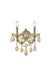 Maria Theresa 2-Light Wall Sconce in Golden Teak with Golden Teak (Smoky) Royal Cut Crystal