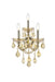 Maria Theresa 3-Light Wall Sconce in Golden Teak with Golden Teak (Smoky) Royal Cut Crystal
