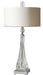 Uttermost's Grancona Twisted Glass Table Lamp Designed by Carolyn Kinder