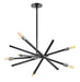 Archer Medium Single Tier Chandelier in Satin Black