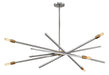 Archer Large Single Tier Chandelier in Brushed Nickel