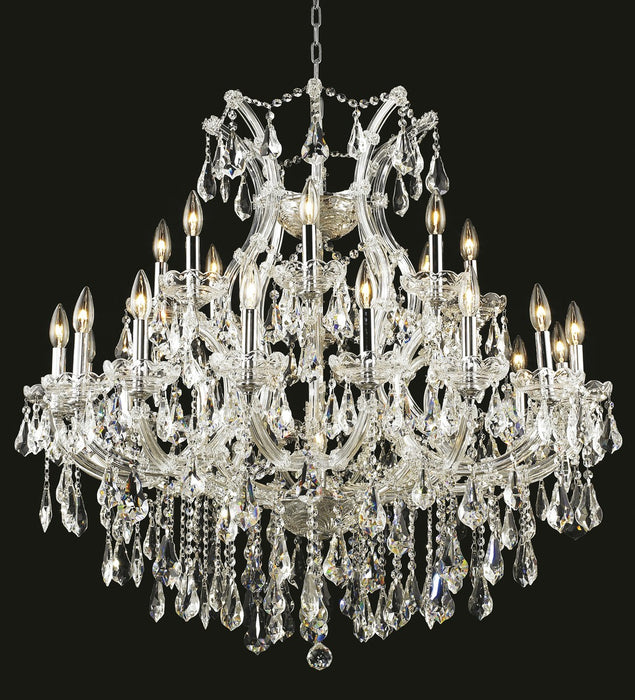 Maria Theresa 24-Light Chandelier in Chrome with Clear Royal Cut Crystal