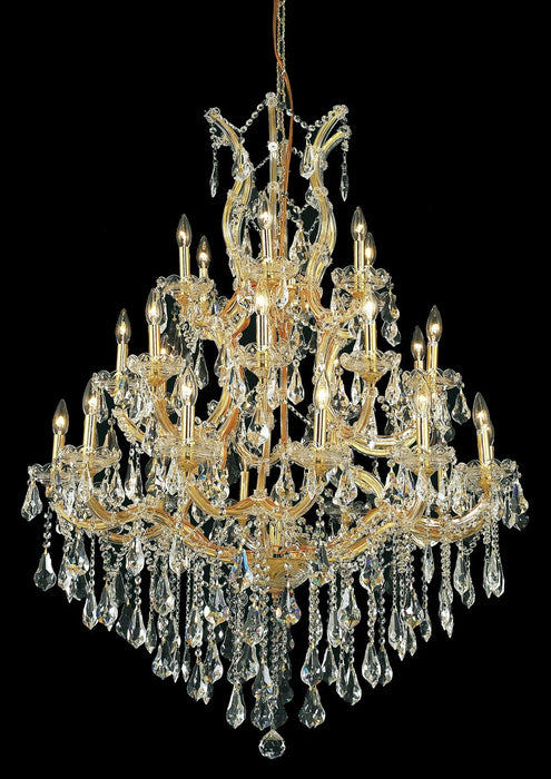 Maria Theresa 28-Light Chandelier in Gold with Clear Royal Cut Crystal