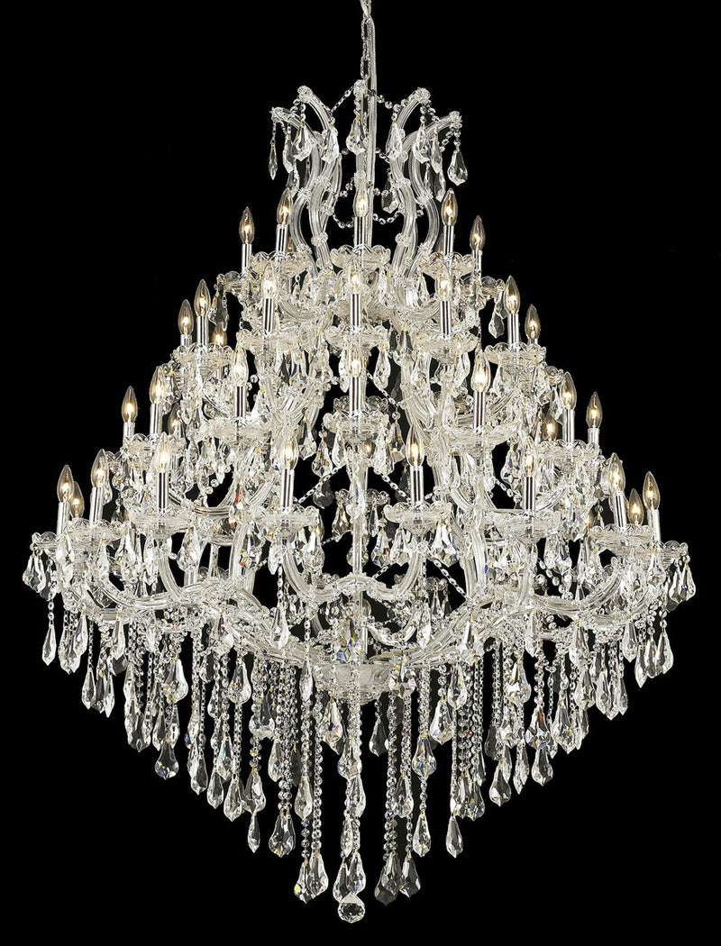 Maria Theresa 49-Light Chandelier in Chrome with Clear Royal Cut Crystal
