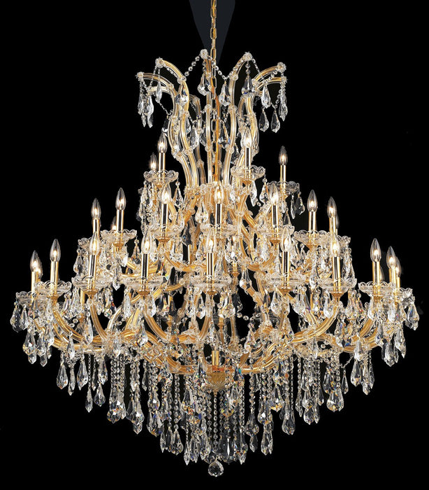 Maria Theresa 41-Light Chandelier in Gold with Clear Royal Cut Crystal