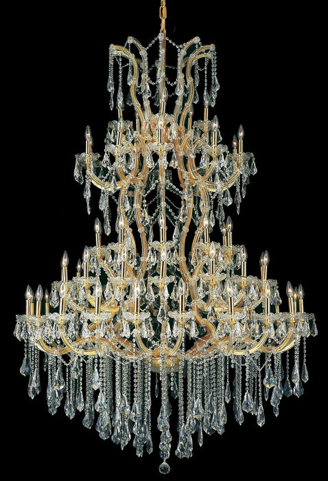 Maria Theresa 61-Light Chandelier in Gold with Clear Royal Cut Crystal
