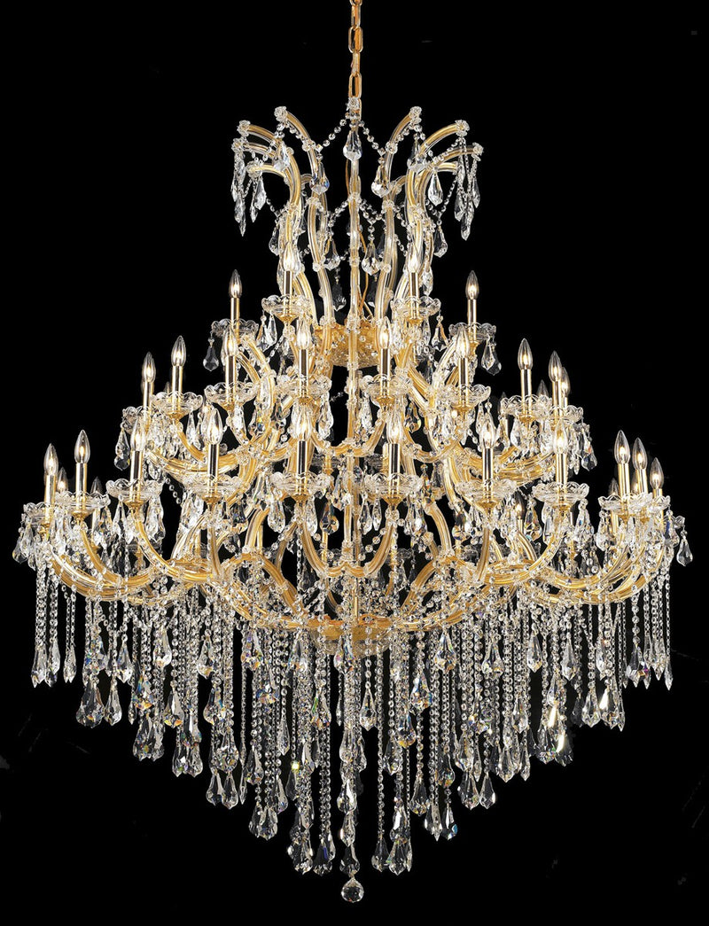 Maria Theresa 49-Light Chandelier in Gold with Clear Royal Cut Crystal