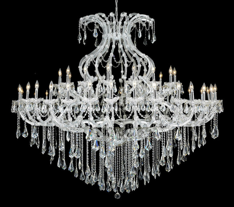 Maria Theresa 49-Light Chandelier in Chrome with Clear Royal Cut Crystal