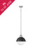 Fletcher Small Pendant in Aged Zinc with Polished Nickel accent