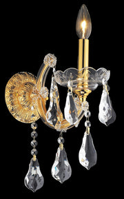 Maria Theresa 1-Light Wall Sconce in Gold with Clear Royal Cut Crystal