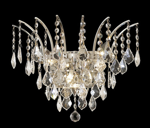 Victoria 3-Light Wall Sconce in Chrome with Clear Royal Cut Crystal