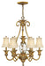 Plantation Large Single Tier Chandelier in Burnished Brass