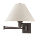 Swing Arm One Light Wall Lamp In Dark Bronze