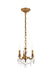 Lillie 3-Light Pendant in French Gold with Clear Royal Cut Crystal