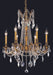 Rosalia 6-Light Chandelier in French Gold with Clear Royal Cut Crystal
