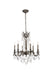 Rosalia 6-Light Chandelier in Pewter with Clear Royal Cut Crystal