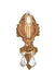Monarch 1-Light Wall Sconce in French Gold with Clear Royal Cut Crystal