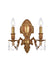 Monarch 2-Light Wall Sconce in French Gold with Clear Royal Cut Crystal