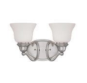 Yates 2-Light Bath Vanity in Pewter