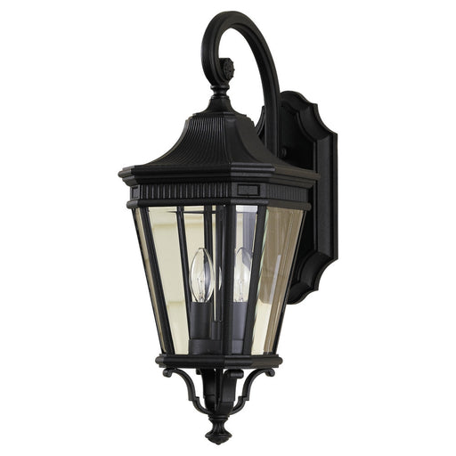 Cotswold Lane Outdoor Lighting in Black with Clear Beveled Glass
