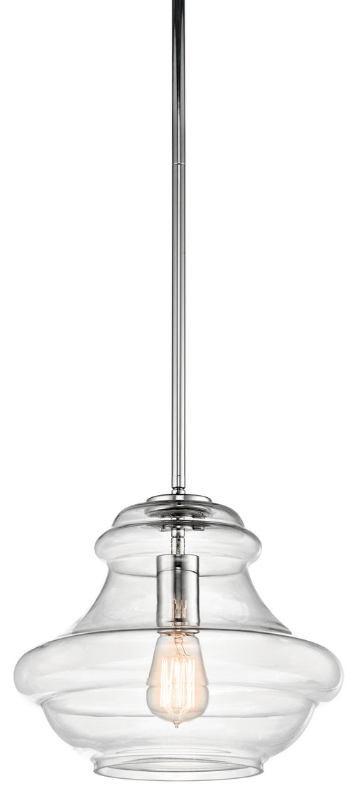 Everly Pendant 1-Light in Chrome - Lamps Expo